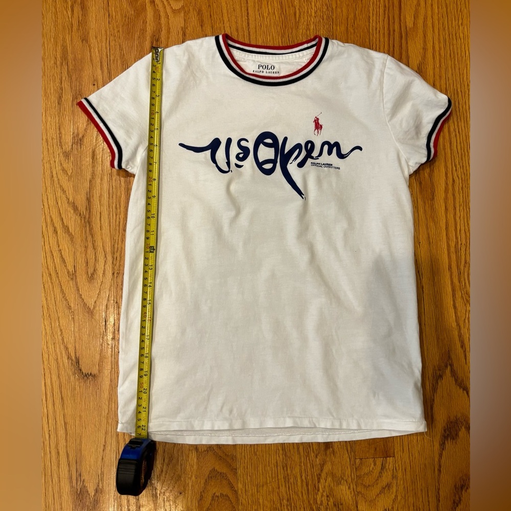 Ralph Lauren Women's US Open Logo Cotton Tee in Pure White XS - Picture 8 of 16